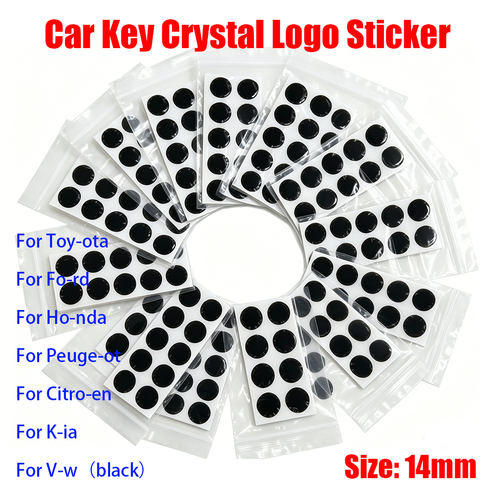 Cabinet Knob Round - 14MM Car Key Crystal Logo Sticker