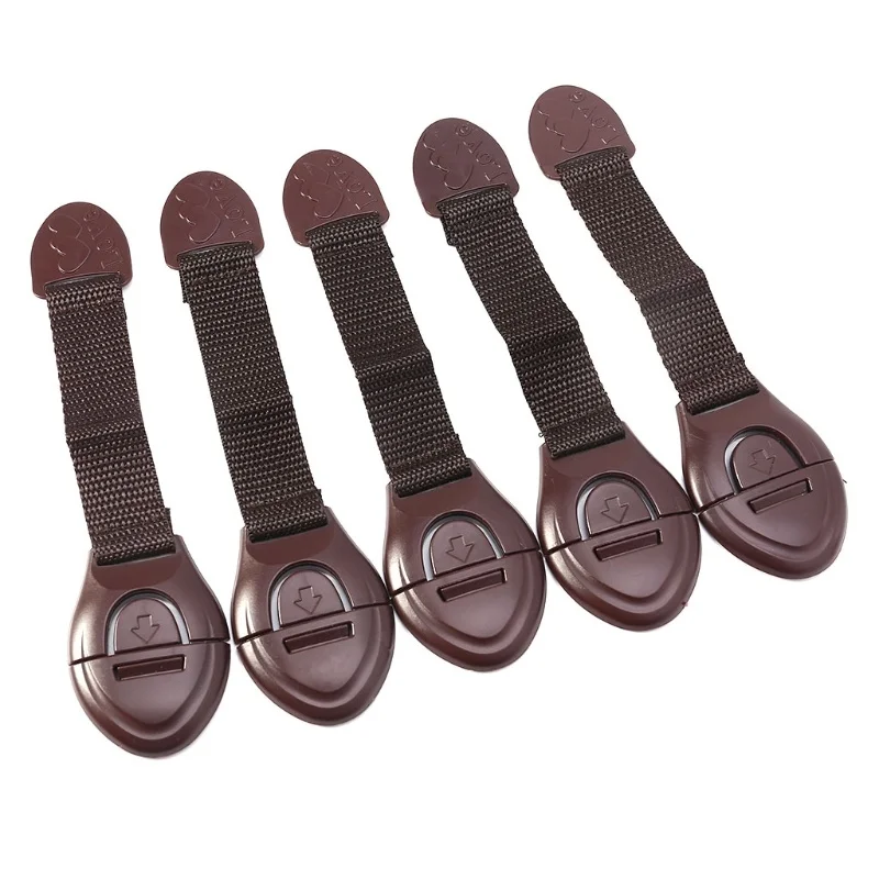 Furniture Home Hardware - 5pcs/lot Brown Cabinet Safety Lock for