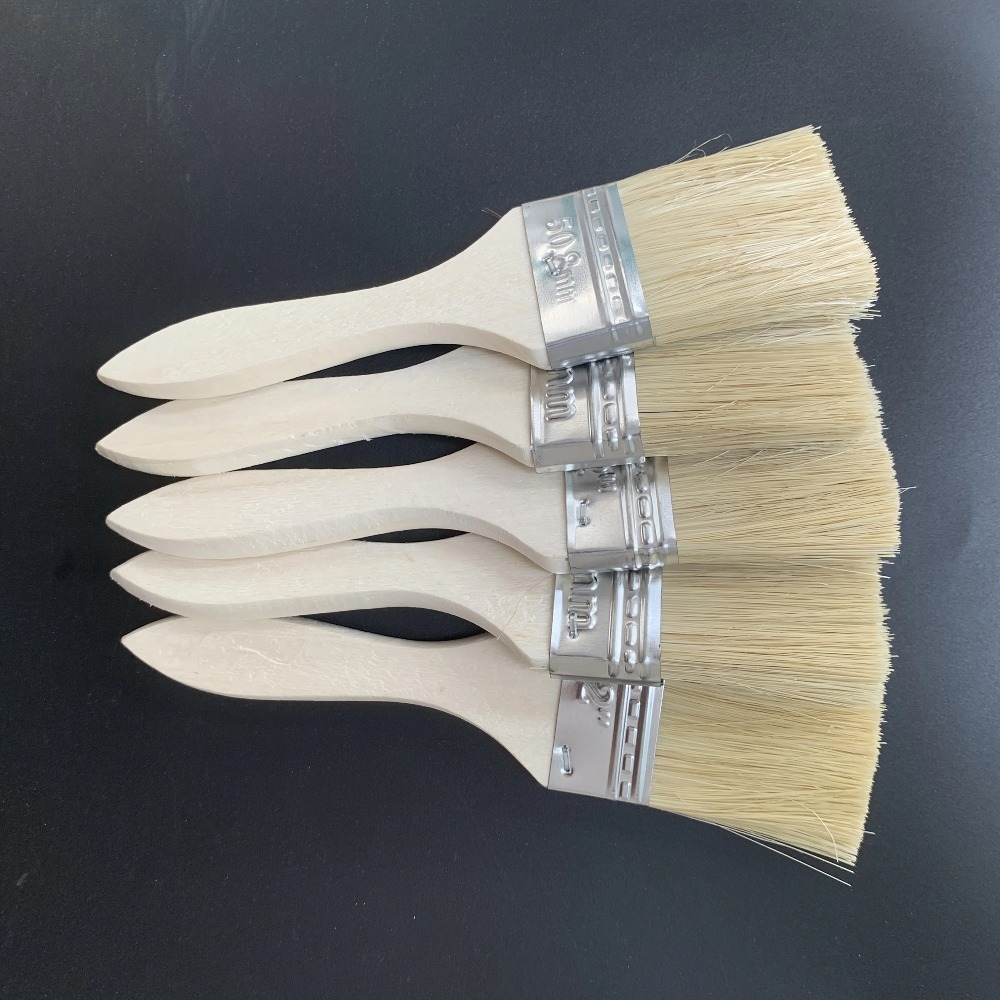 Furniture Home Hardware - Wooden Paint Brush Set with Ergonomic