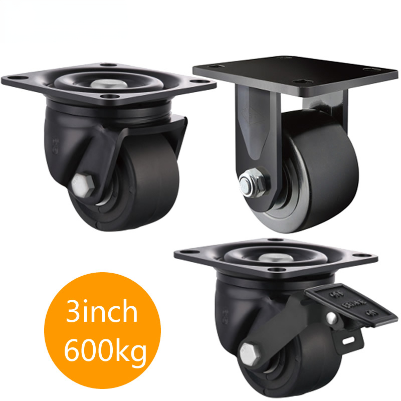 Furniture Hardware Lowes - Load-Bearing 600KG,3 Inch Low Casters/Wheels,With Brake,FOR