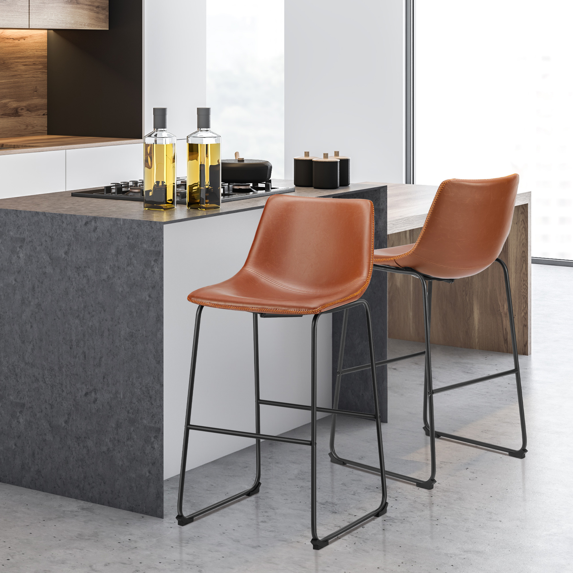 Furniture Leg Set - JHK Modern Counter Height Bar Stools