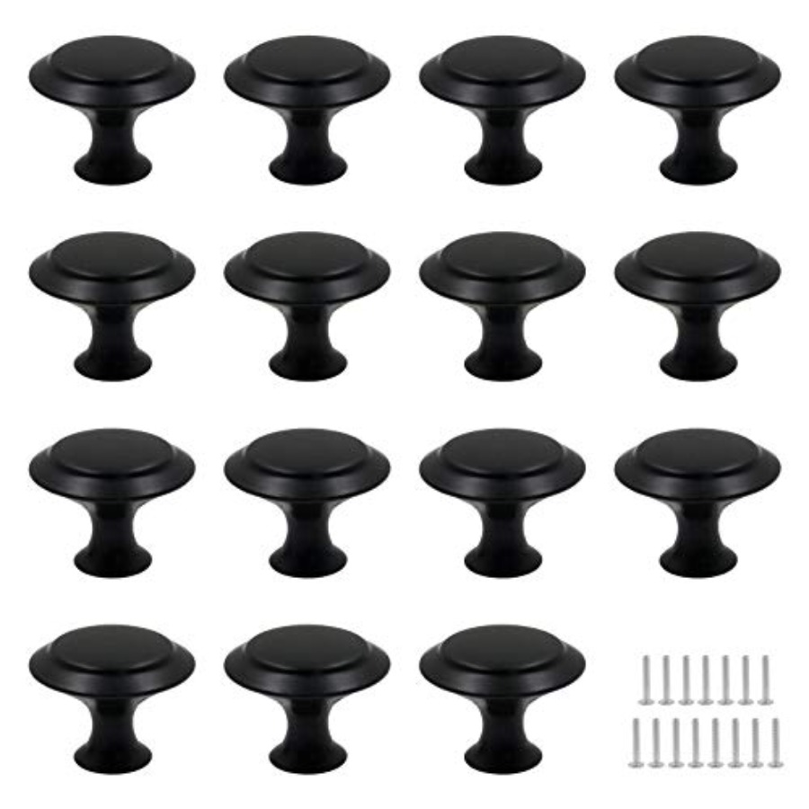 15 Pack 1Inch Flat Black Kitch - Cabinet Knob Round recensie en prijs