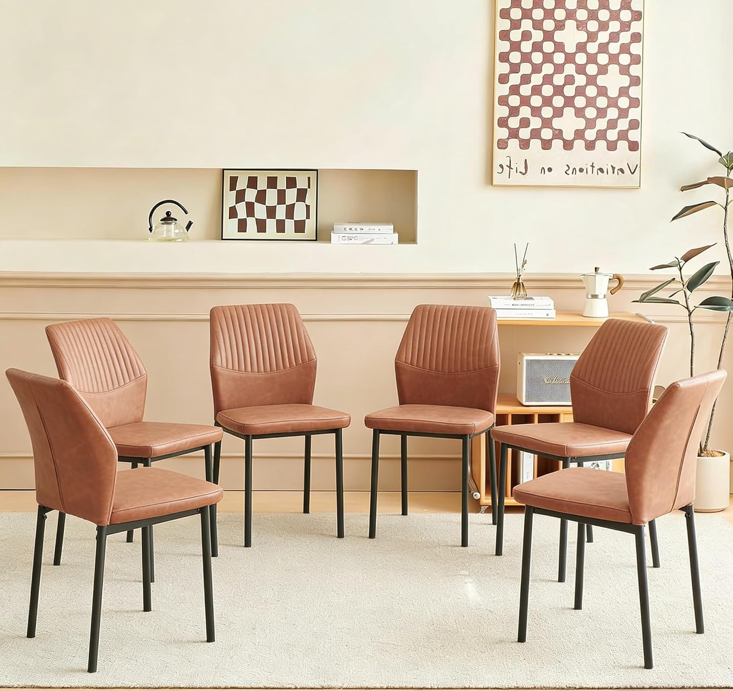PU Leather Dining Chairs Set o - Furniture Leg Set recensie en prijs