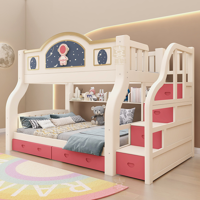 Solid wood two-layer bed Mothe - Furniture Hardware Lowes recensie en prijs