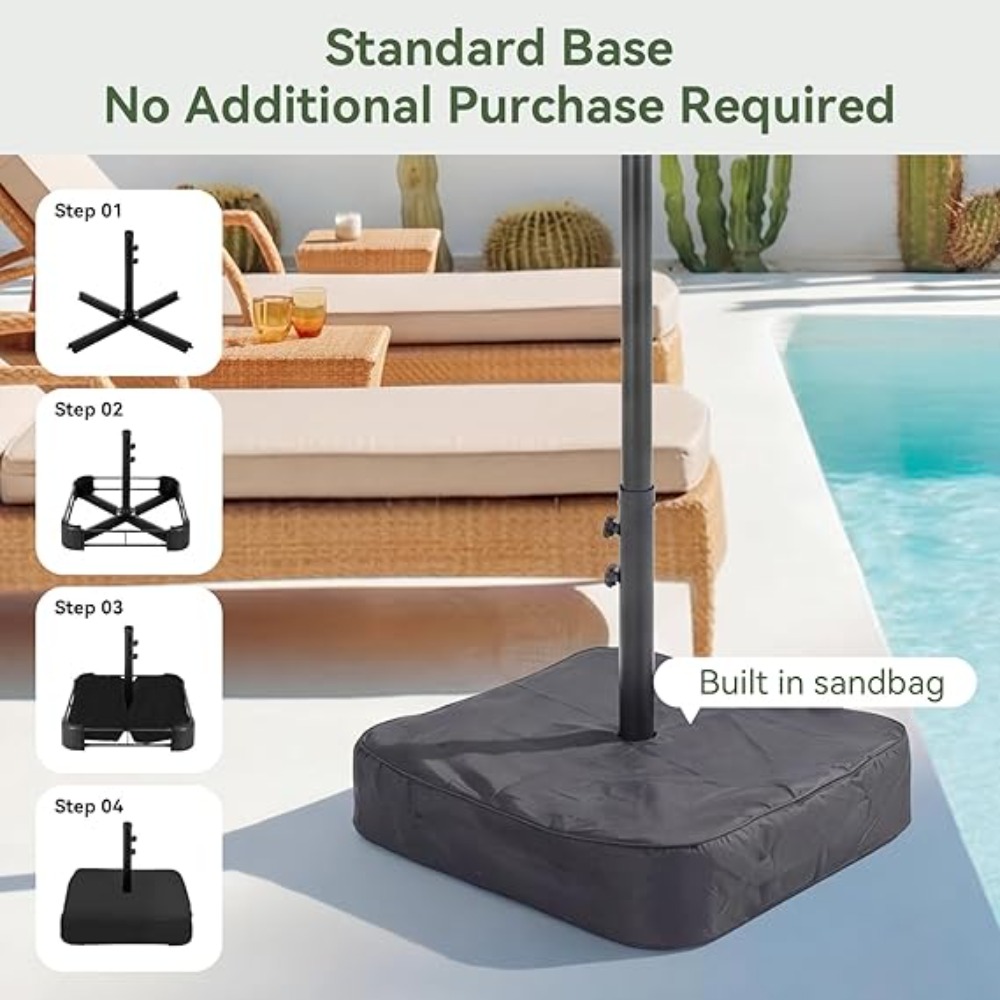 15ft Patio Umbrella with Base  - Furniture Hardware Manufacturer recensie en prijs