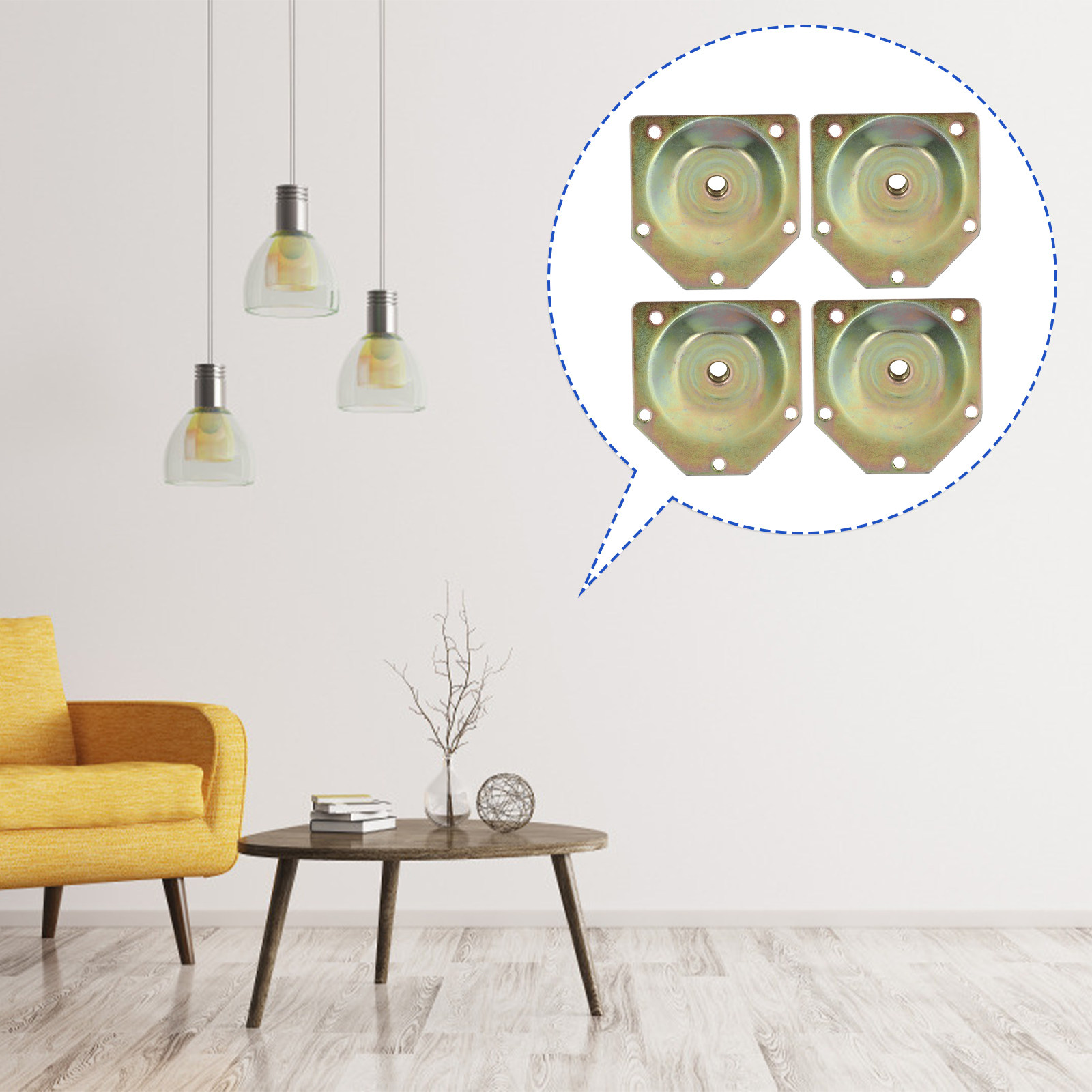 4Pcs Nut Set Angled Mounting P - Furniture Leg Set recensie en prijs