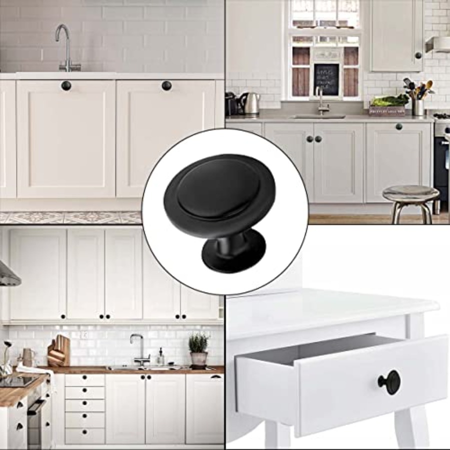 12 Pack Black Round Cabinet Ha - Cabinet Knob Round recensie en prijs