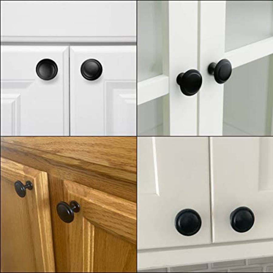 12 Pack Black Round Cabinet Ha - Cabinet Knob Round recensie en prijs
