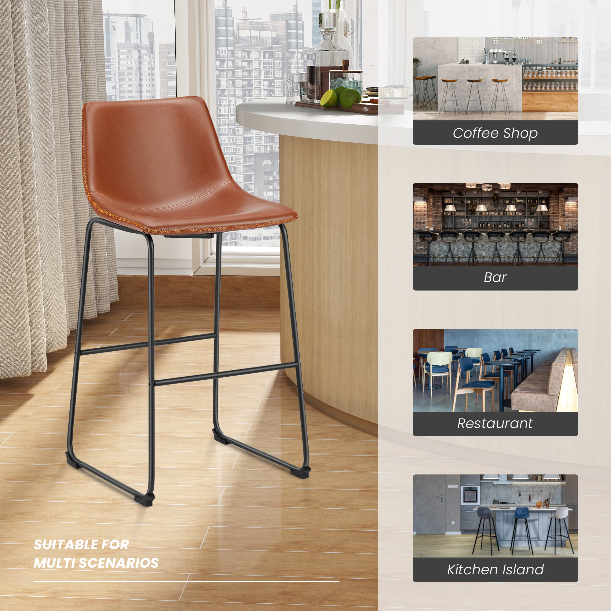 JHK Modern Counter Height Bar  - Furniture Leg Set recensie en prijs