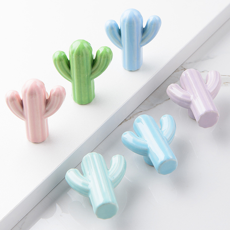 1/4pcs Colorful Ceramic Cactus - Vintage Furniture Hardware Pulls recensie en prijs